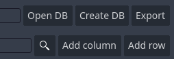 Database - Table Buttons