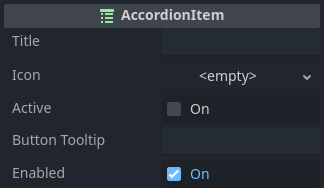 Accordion Item Properties