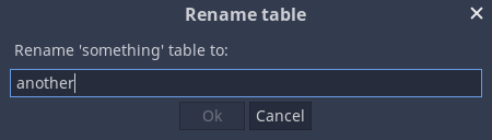 Rename Table Dialog