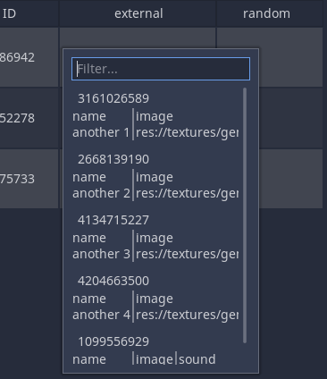 Something Table - External Dropdown