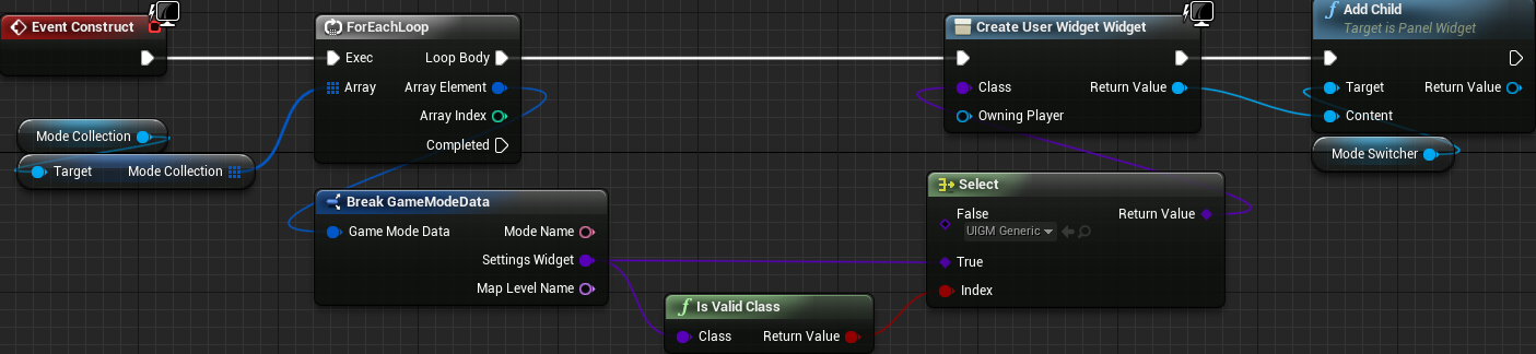 Construct Mode Selector